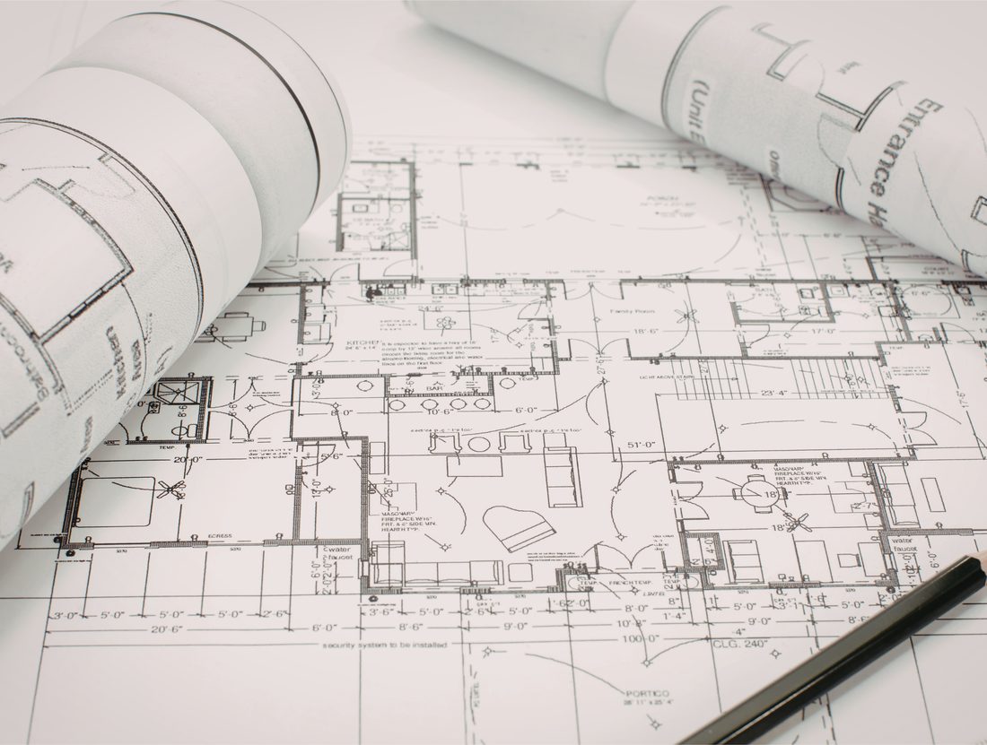 Rolled technical drawings for Building Regulations approval